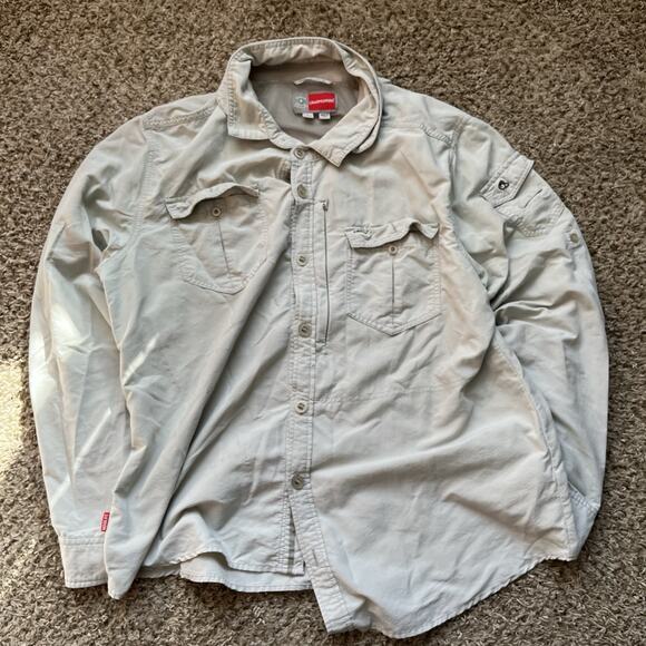 Craghoppers Shirt Mens Large Beige Nosilife Insect Shield Button Down Hiking EUC - Picture 1 of 13